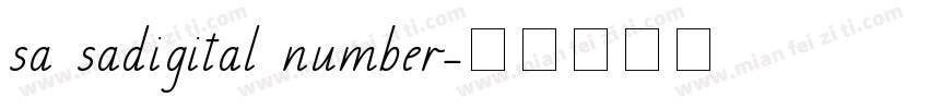 sa sadigital number字体转换
